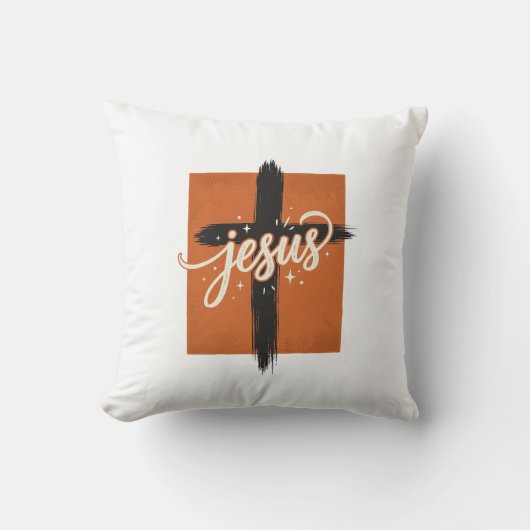Coussin Conception de chemise chrétienne de croix de Jésus (Recto)