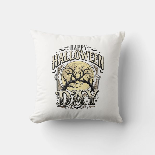 Coussin Conception de chemise de branche d'arbre de lune d (Recto)