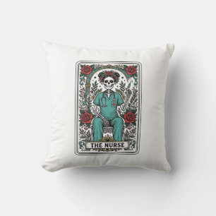 Coussin Conception de chemise de carte de tarot d'infirmiè