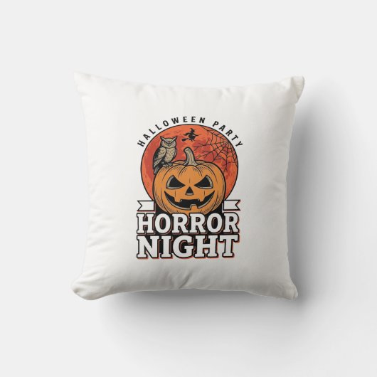 Coussin Conception de chemise de citrouille de nuit d'Hall (Recto)