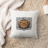 Coussin Conception de chemise de citrouille Halloween Grav (Couverture)