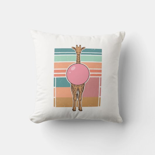 Coussin Conception de chemise de gravure de chewing-gum de (Recto)
