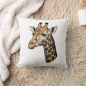 Coussin Conception de chemise de portrait de girafe gravur (Couverture)