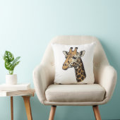 Coussin Conception de chemise de portrait de girafe gravur (Chaise)