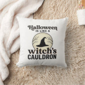 Coussin Conception de chemise de ville d'Halloween de chât (Couverture)