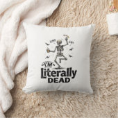 Coussin Conception de chemise d'humour de squelette vintag (Couverture)