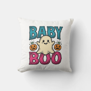 Coussin Conception de chemise fantôme Halloween vintage Ba