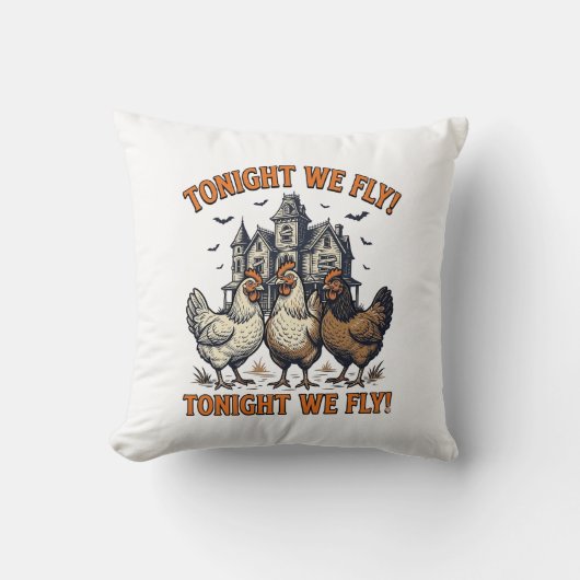 Coussin Conception de chemise Halloween de poulet drôle de (Recto)