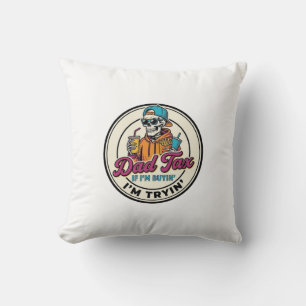 Coussin Conception de chemise humour fast-food squelette t