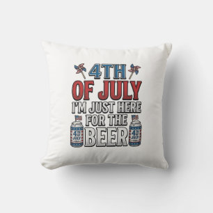 Coussin Conception de chemise patriotique vintage de bière
