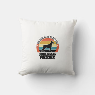 Coussin Conception de chemise pour amateur de chien Doberm