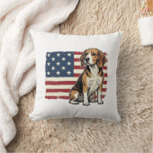 Coussin Conception de chemise pour chien de drapeau patrio (Couverture)