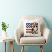 Coussin Conception de chemise pour chien de drapeau patrio (Chaise)