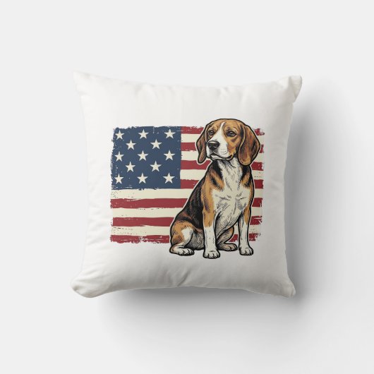Coussin Conception de chemise pour chien de drapeau patrio (Recto)