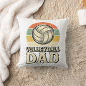 Coussin Conception de chemise rétro pour papa de volleybal (Couverture)