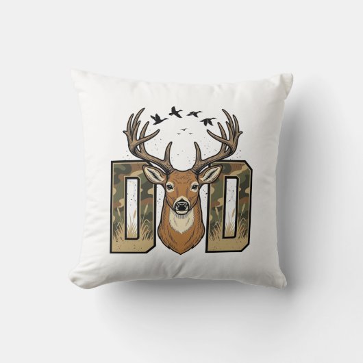 Coussin Conception de chemise vectorielle Buck Camo Papa C (Recto)