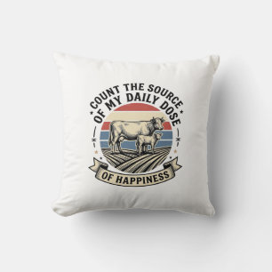 Coussin Conception de chemise vectorielle de ferme vintage