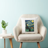 Coussin Conception de chemise vectorielle de paysage noctu (Chaise)