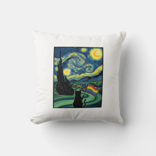 Coussin Conception de chemise vectorielle de paysage noctu