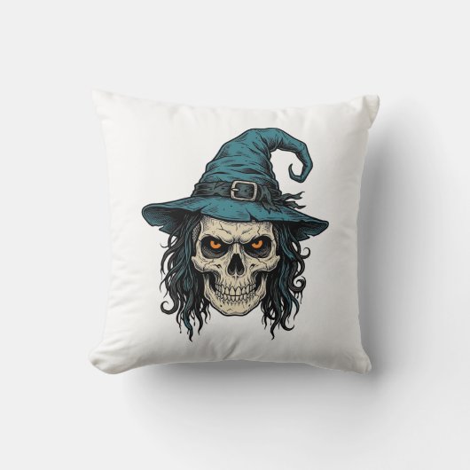 Coussin Conception de chemise vectorielle Halloween crâne (Recto)