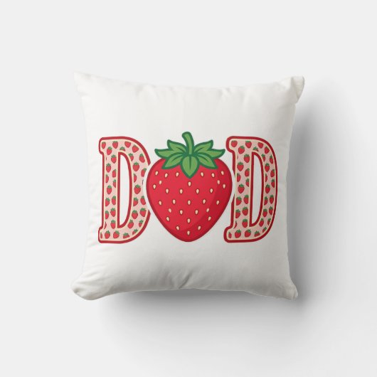 Coussin Conception de chemise vectorielle lettrage fraise (Recto)