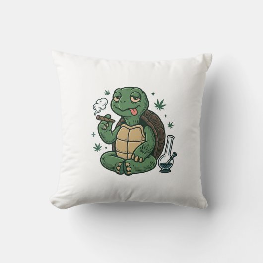 Coussin Conception de chemise vectorielle tortue stoner vi (Recto)