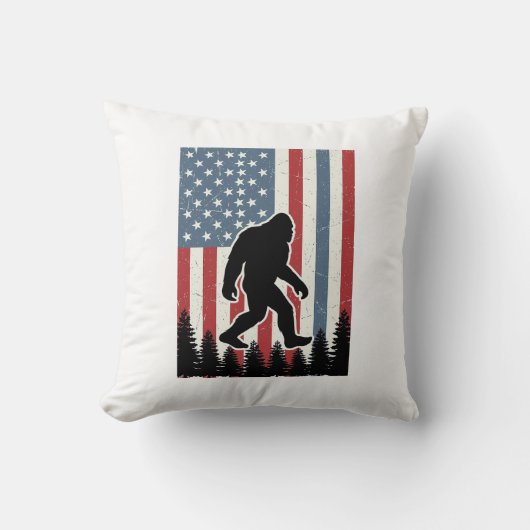 Coussin Conception de chemise vectorielle vintage Bigfoot (Recto)