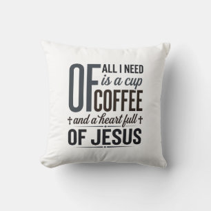 Coussin Conception de chemise vintage citation de Jésus ca
