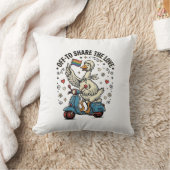 Coussin Conception de chemise vintage Funny Goose Scooter (Couverture)