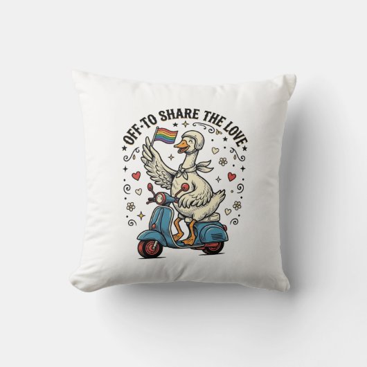 Coussin Conception de chemise vintage Funny Goose Scooter (Recto)