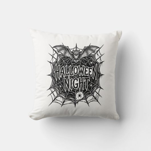 Coussin Conception de chemise vintage Halloween Night Bat (Recto)