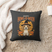 Coussin Conception de chien de citrouille de Beagle Hallow (Couverture)