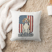 Coussin Conception de chien de gravure vintage patriotique (Couverture)