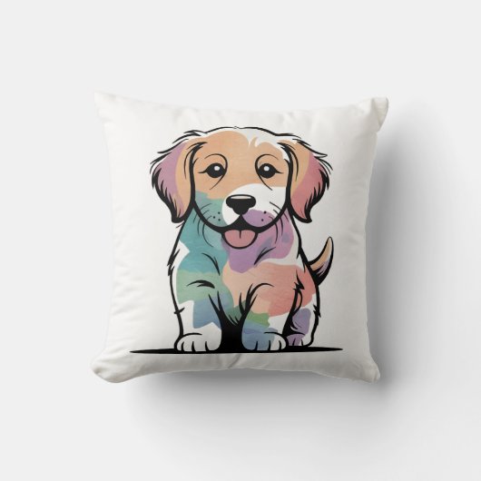 Coussin Conception de chiot mignon (Recto)