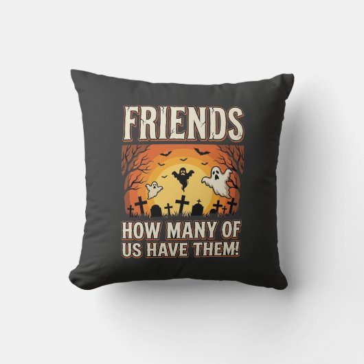 Coussin Conception de cimetière de fantômes Halloween Frie (Recto)