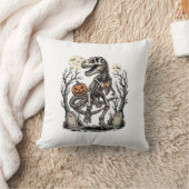 Coussin Conception de cimetière d'Halloween de dinosaure d (Couverture)