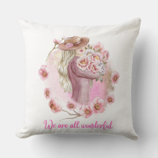 Coussin Conception de citation d'amour de soi | Femme à l'