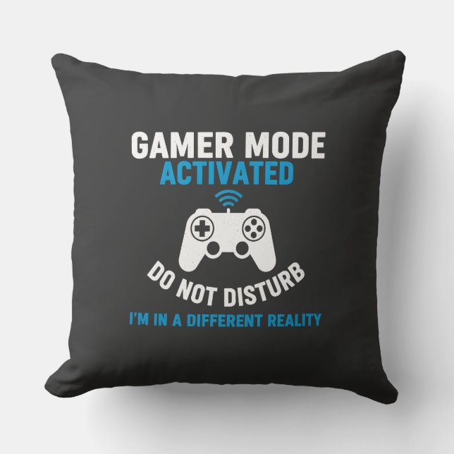 Coussin Conception de citation de jeu drôle Mode Gamer Act (Recto)
