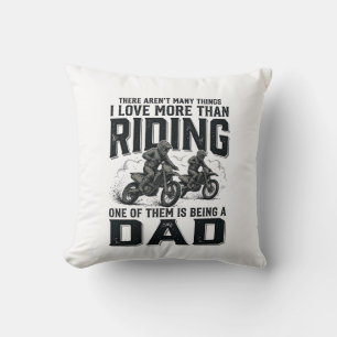 Coussin Conception de citation de motocross gravure vintag