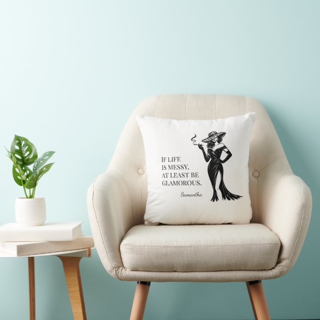 Coussin Conception de citation de style glamour personnali (Chaise)