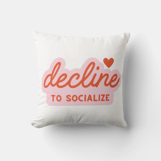 Coussin Conception de citation drôle d'introverti déclinan (Recto)