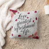 Coussin Conception de citation florale Rose Élégante (Couverture)