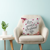 Coussin Conception de citation florale Rose Élégante (Chaise)