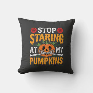 Coussin Conception de citrouilles Ne me regarde pas (2)