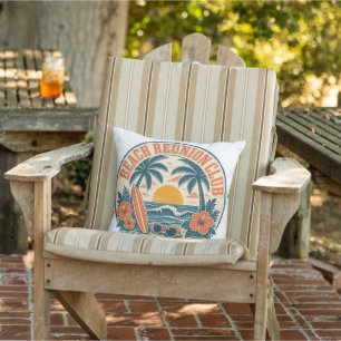 Coussin Conception de club de retrouvailles de plage perso
