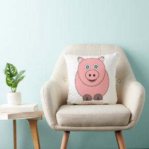 Coussin Conception de cochon personnalisée