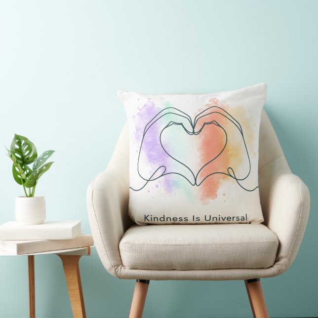 Coussin Conception de cœur de fierté de bonté universelle (Chaise)