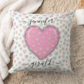 Coussin Conception de cœur de la Saint-Valentin élégante (Couverture)