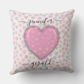 Coussin Conception de cœur de la Saint-Valentin élégante (Verso)