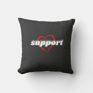 Coussin Conception de cœur de soutien – Symbole d'amour ro